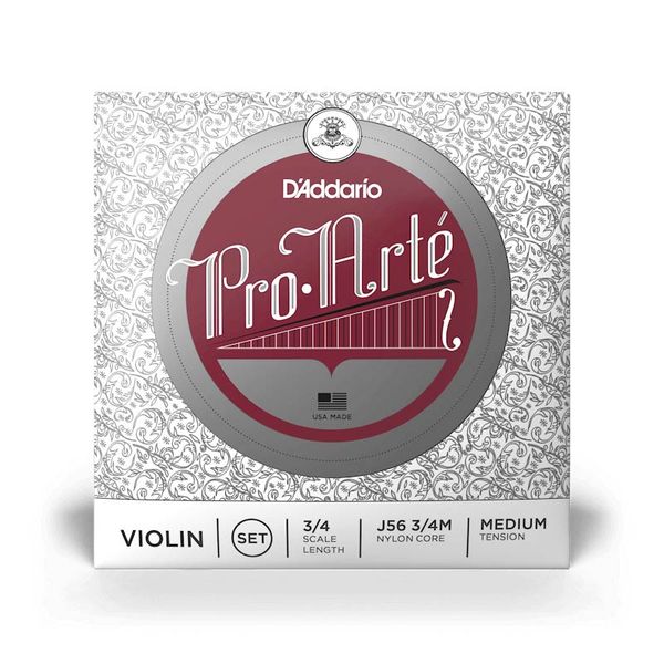 D'Addario J56 3/4M Pro Arté Fiolin Strengesett, Medium Tension
