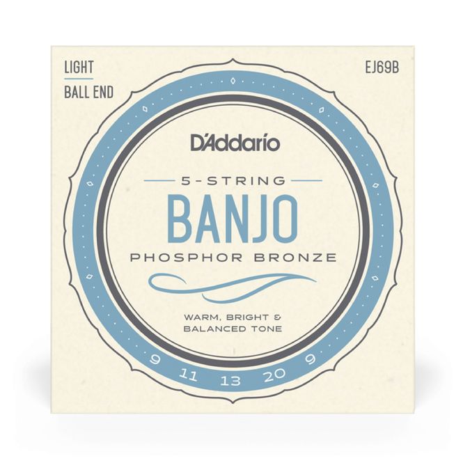 Hovedbilde D'Addario EJ69B Light 5 str. Banjo, Ball End