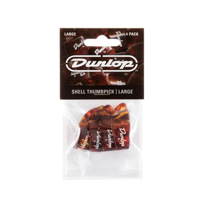 Hovedbilde Dunlop 9023P Shell Tommelplekter 4-pack, Large