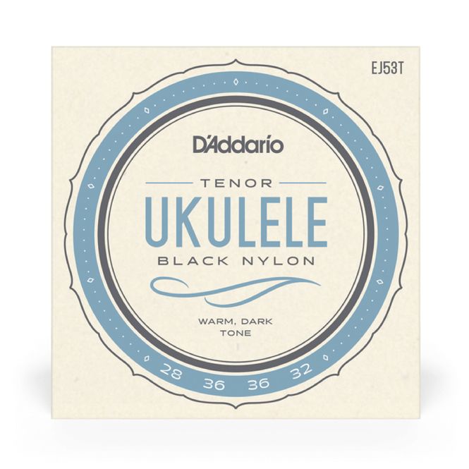 Hovedbilde D'Addario EJ53T Hawaii Tenor Ukulele Strenger, Black Nylon