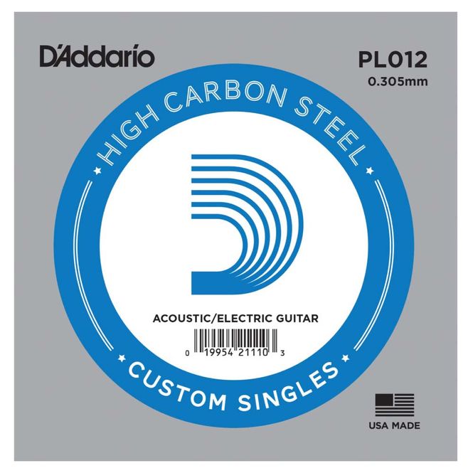 Hovedbilde D'Addario PL012 Plain Steel enkeltstreng