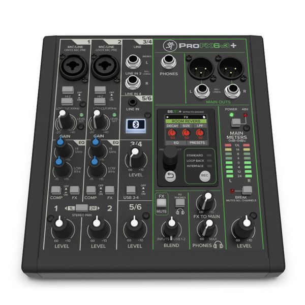 Mackie ProFX6v3+ 6-Kanals Analog Mikser med Bluetooth