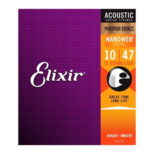 Elixir Phosphor Bronze Nanoweb 12-String Light 10-47