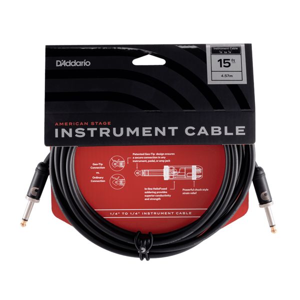 D'Addario PW-AMSG-15 American Stage Instrumentkabel 4,5m