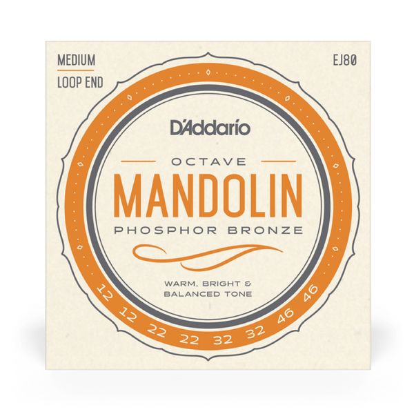 D´Addario EJ80 Phosphor Bronze Oktavmandolin, Loop End